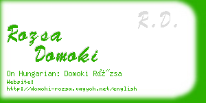 rozsa domoki business card